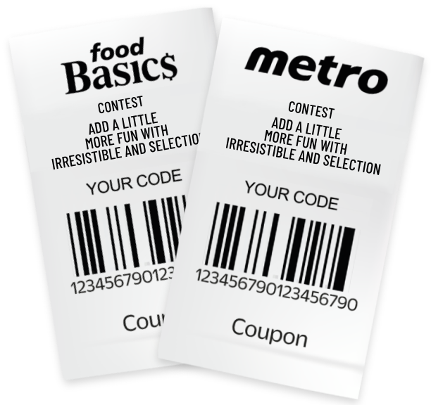 Get your unique participation code with your receipt
